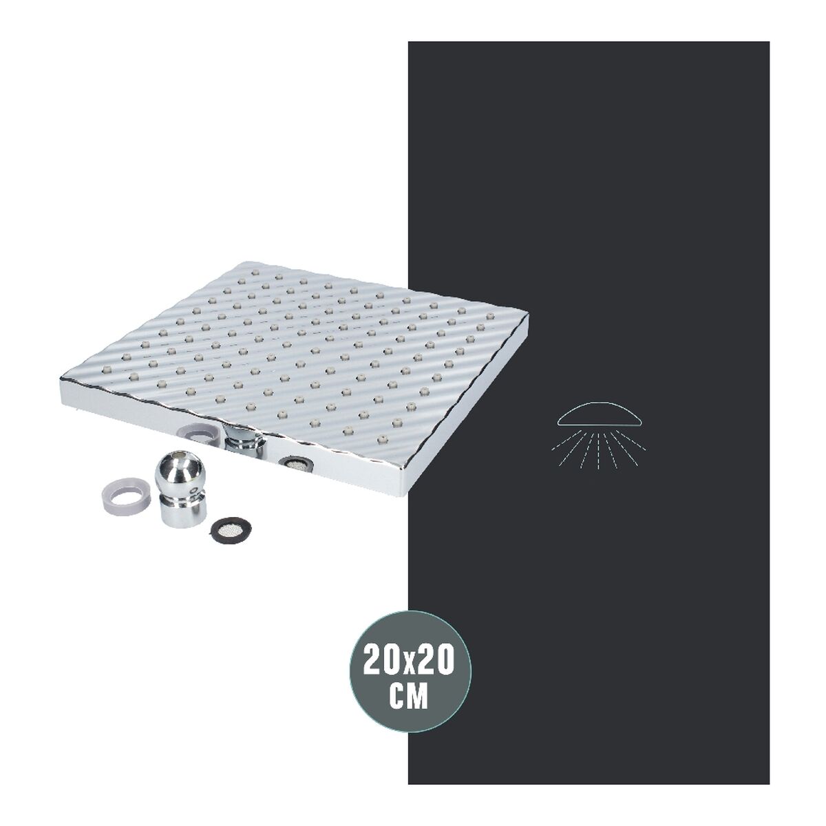 Duschros Fontastock MARO ABS 20 x 20 cm - 12