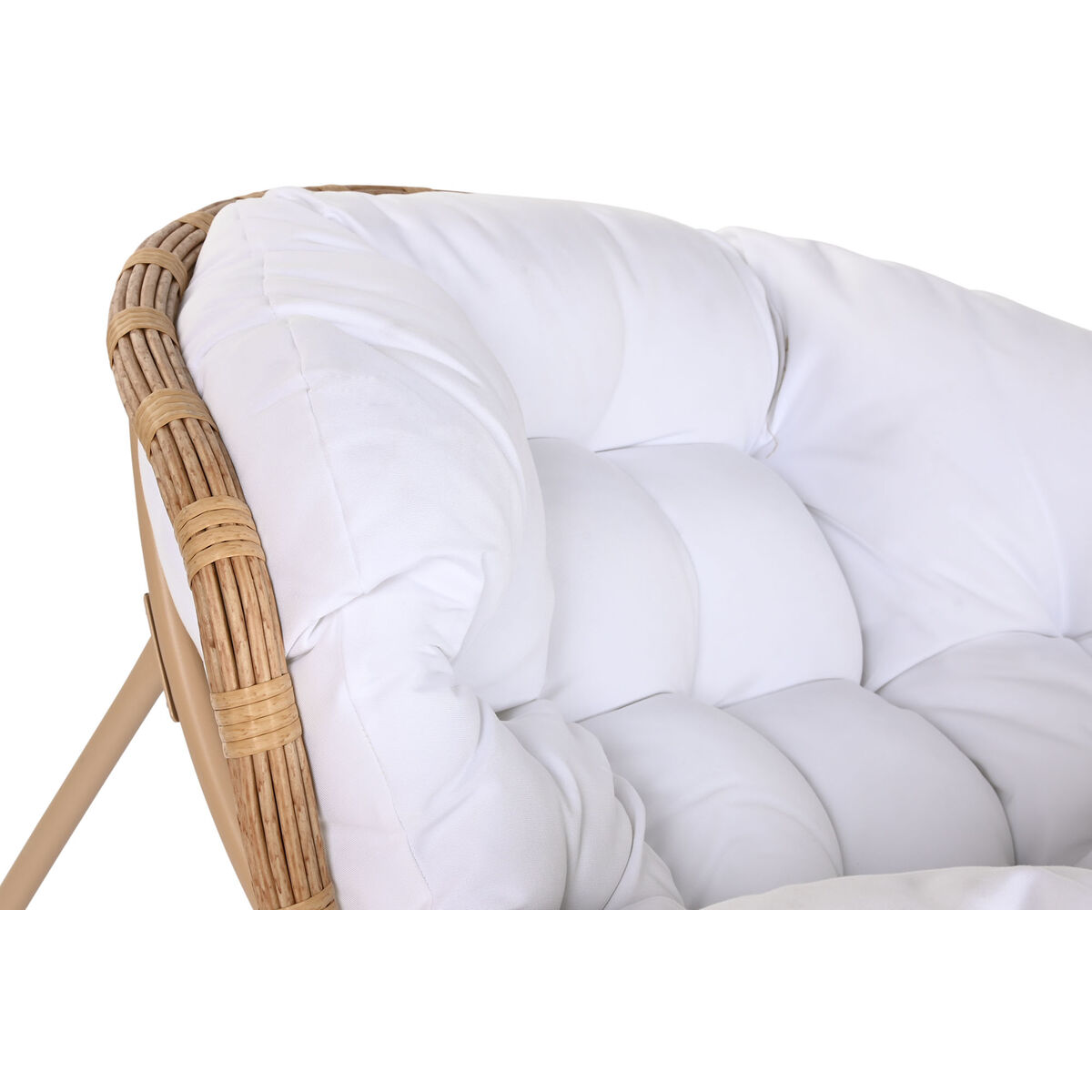 Gungstol Home ESPRIT Vit Brun Stål 108 x 108 x 80 cm - 7