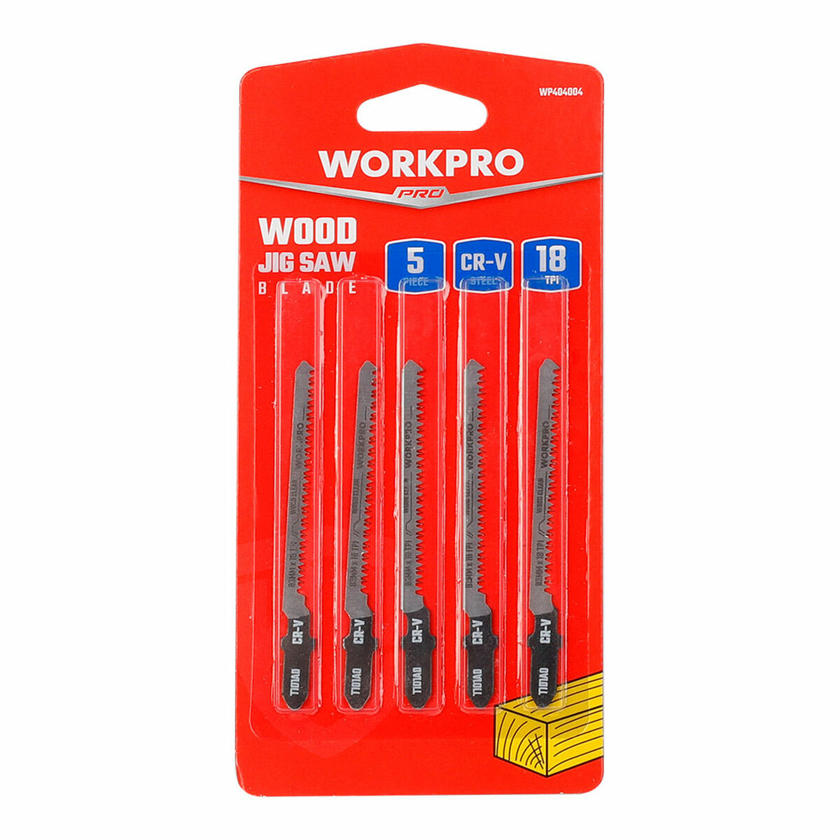 Sågblad Workpro T101A0 Sticksågar Trä 5 Delar (5 antal)