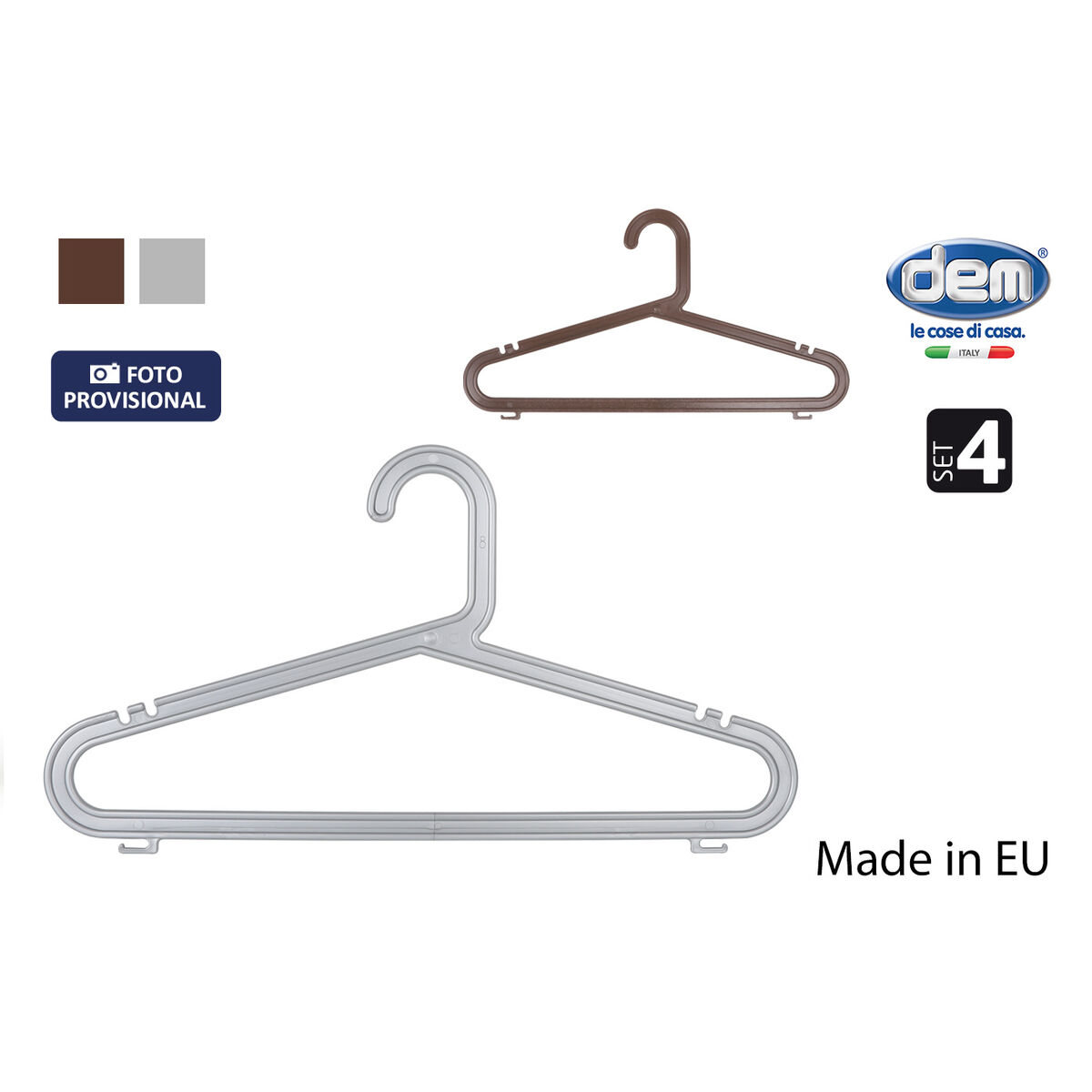 Hängare Dem Meng Plast 4 Delar (12 antal) - 3