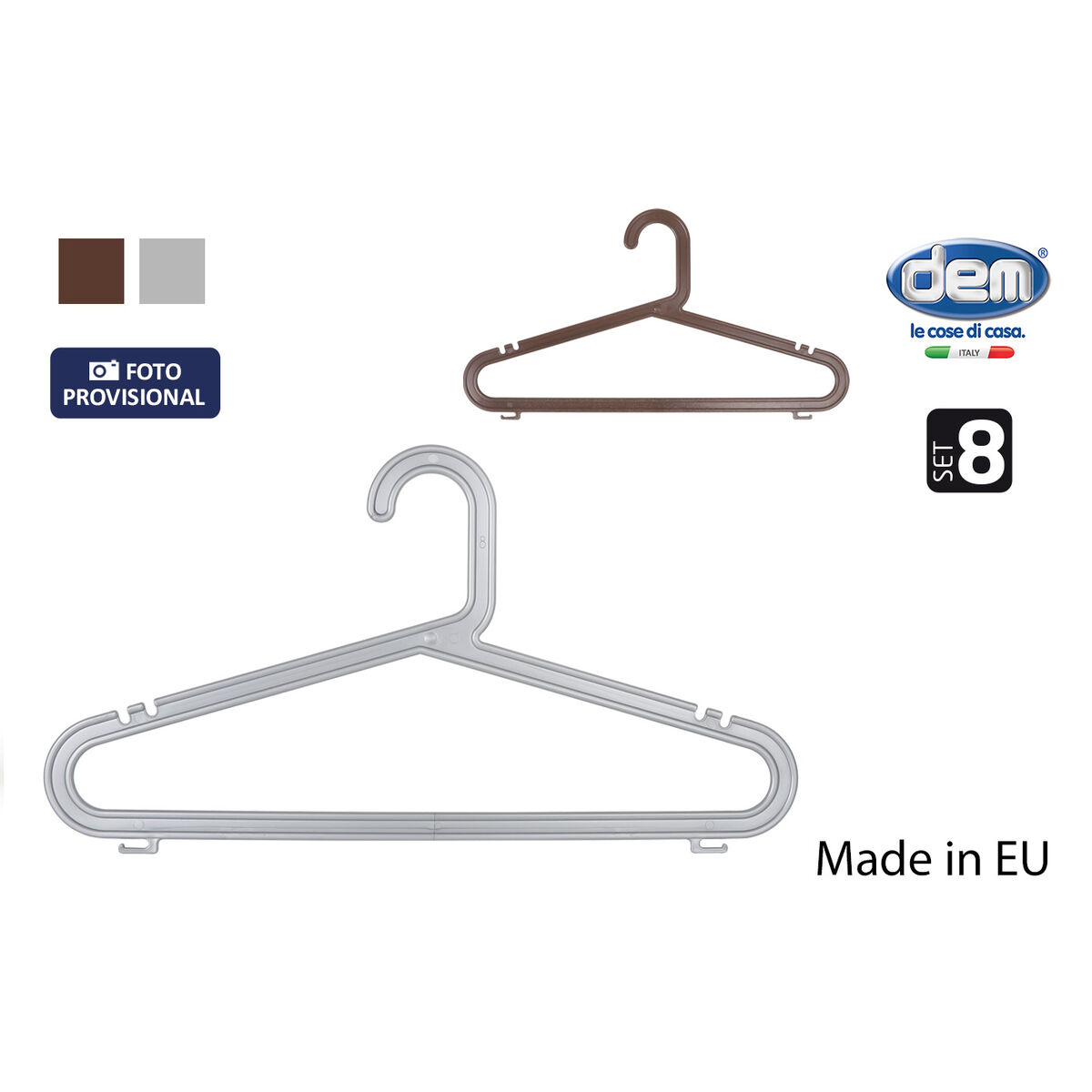 Hängare Dem Meng Plast 8 Delar (12 antal) - 3