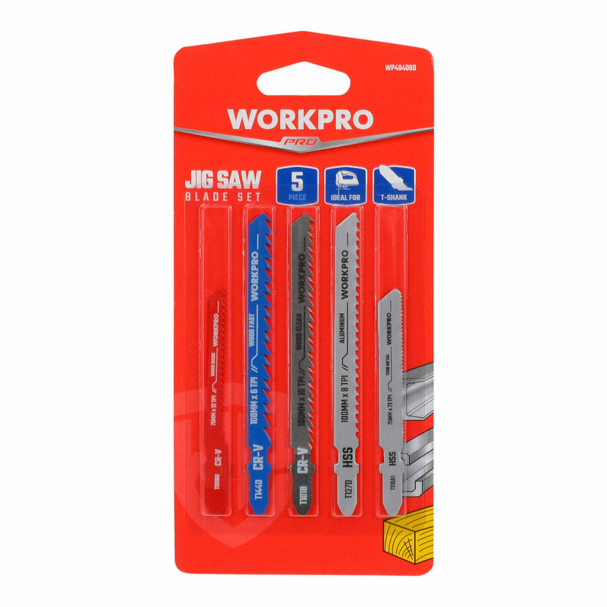 Sågblad Workpro Sticksågar Trä Metall 5 Delar (5 antal)