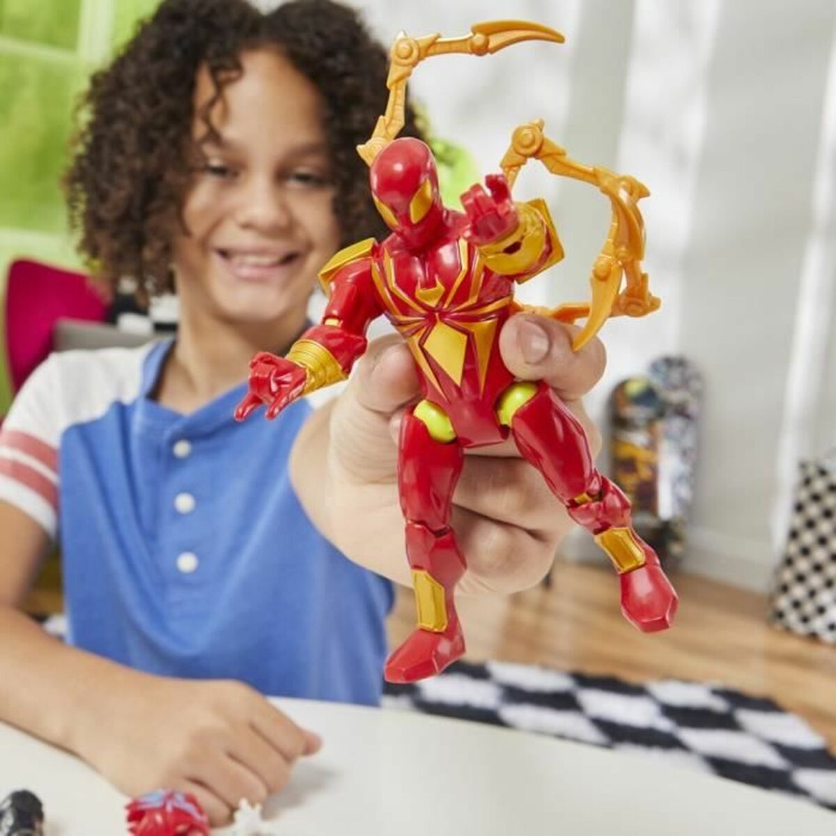 Ledad figur Hasbro MixMashers Iron Spider Deluxe - 3