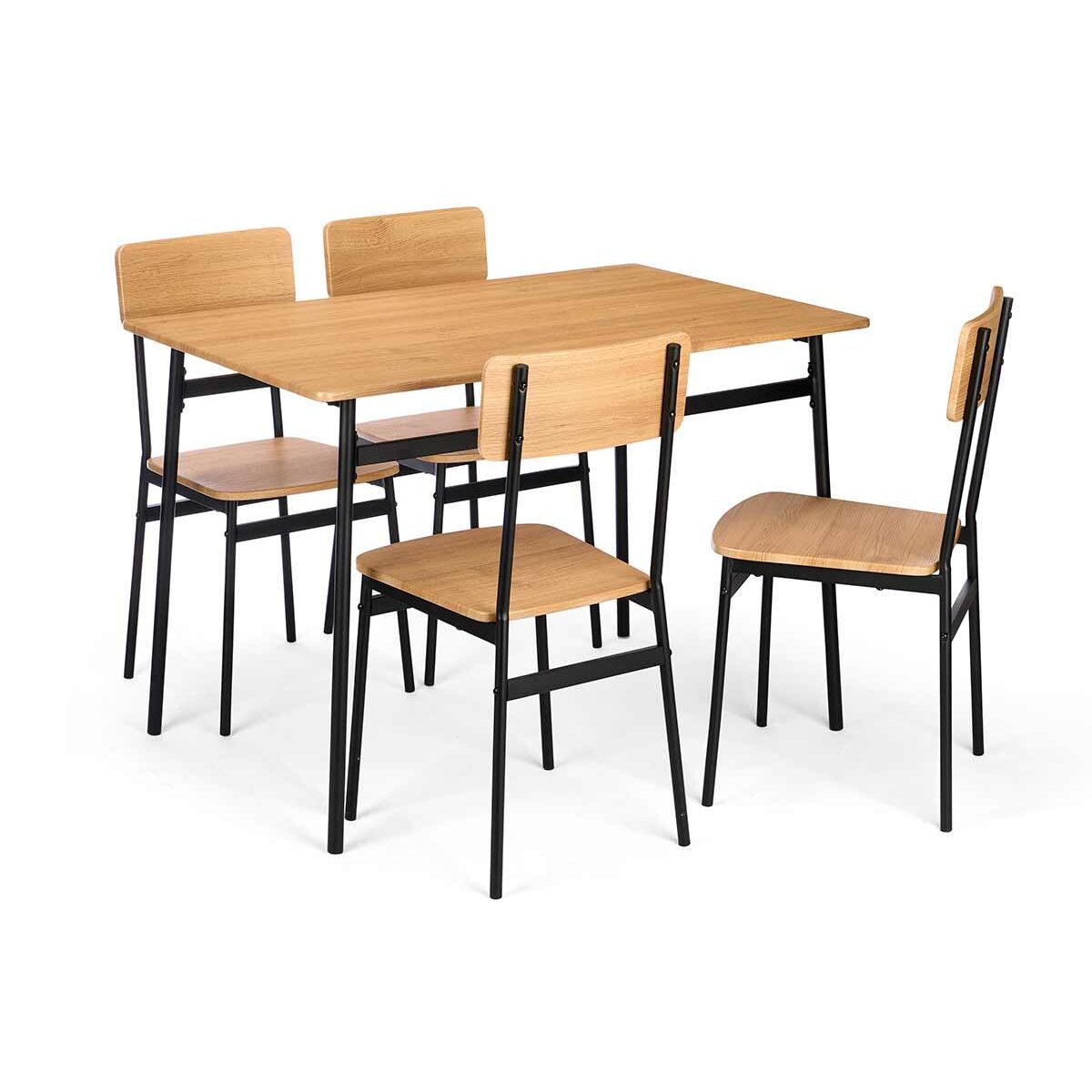 Bordsgrupp med 4 stolar Gift Decor
