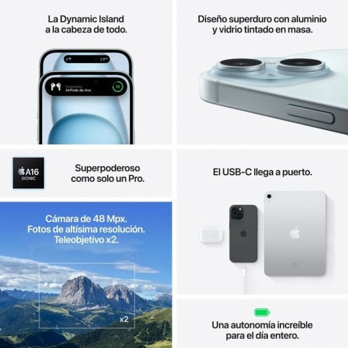Smartphone Apple MTP53QL/A 6,1" A16 128 GB Grön - 7
