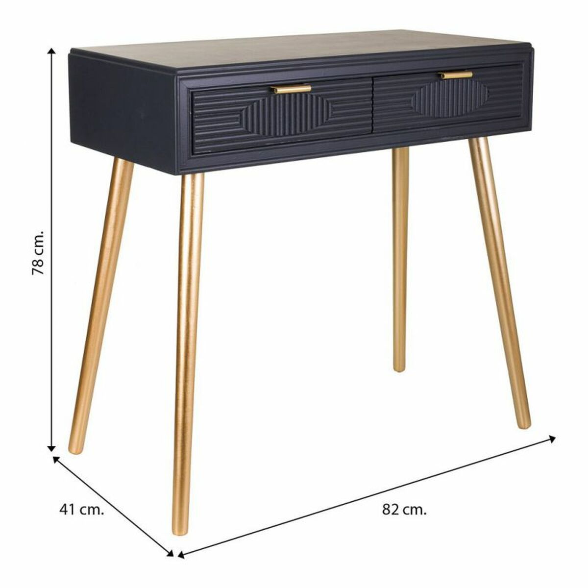 Hallmöbel med lådor Alexandra House Living Grå Gyllene 41 x 78 x 82 cm - 8