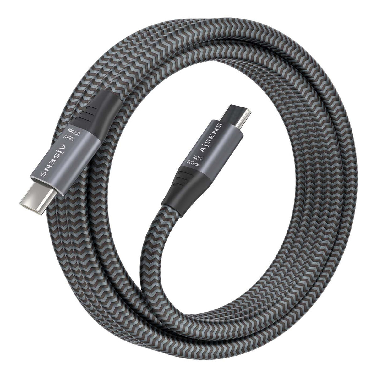 USB-C till USB-C Kabel Aisens A107-0875 3 m Grå - 2