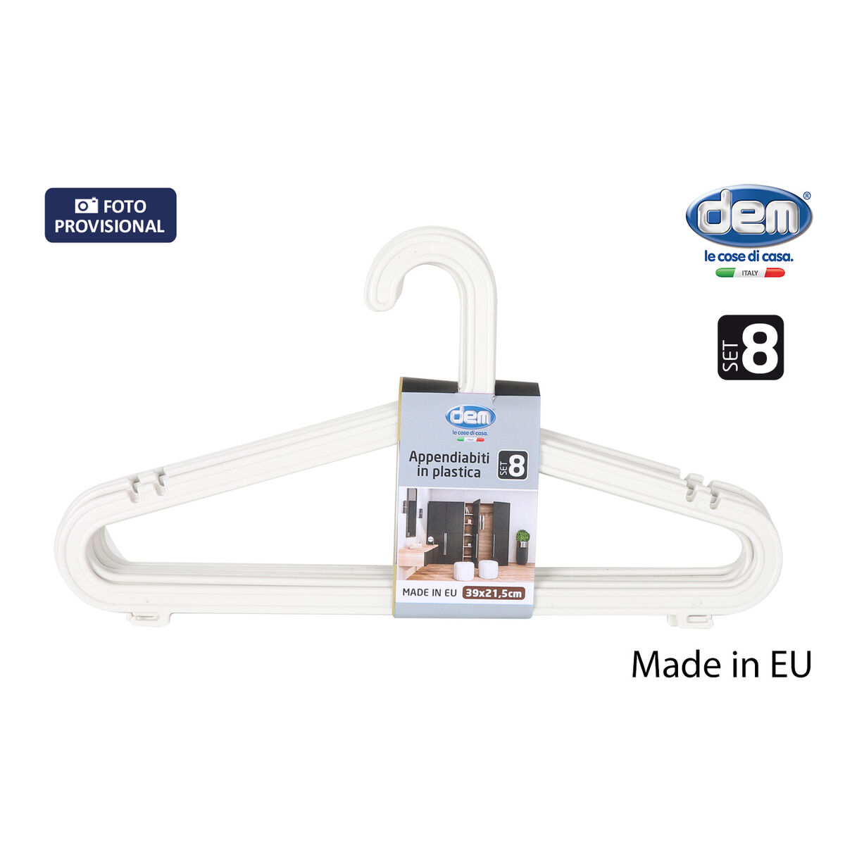 Hängare Dem Meng Plast 8 Delar (12 antal) - 3