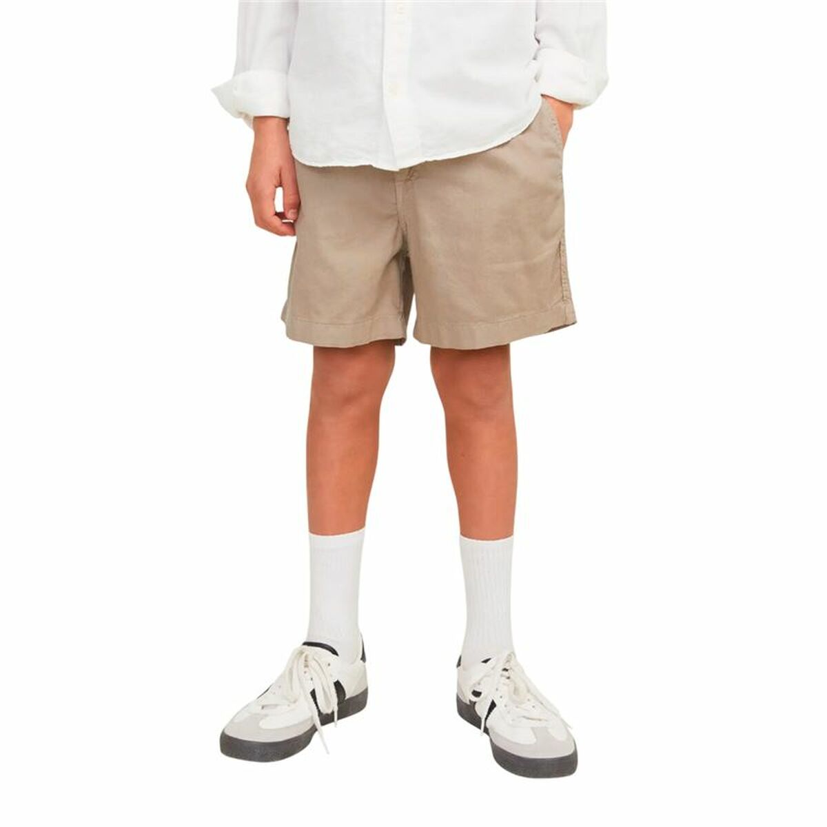 Kort byxa Jack & Jones Jpstjaiden Jjcampaign Vit Naturell Barn Unisex - 3