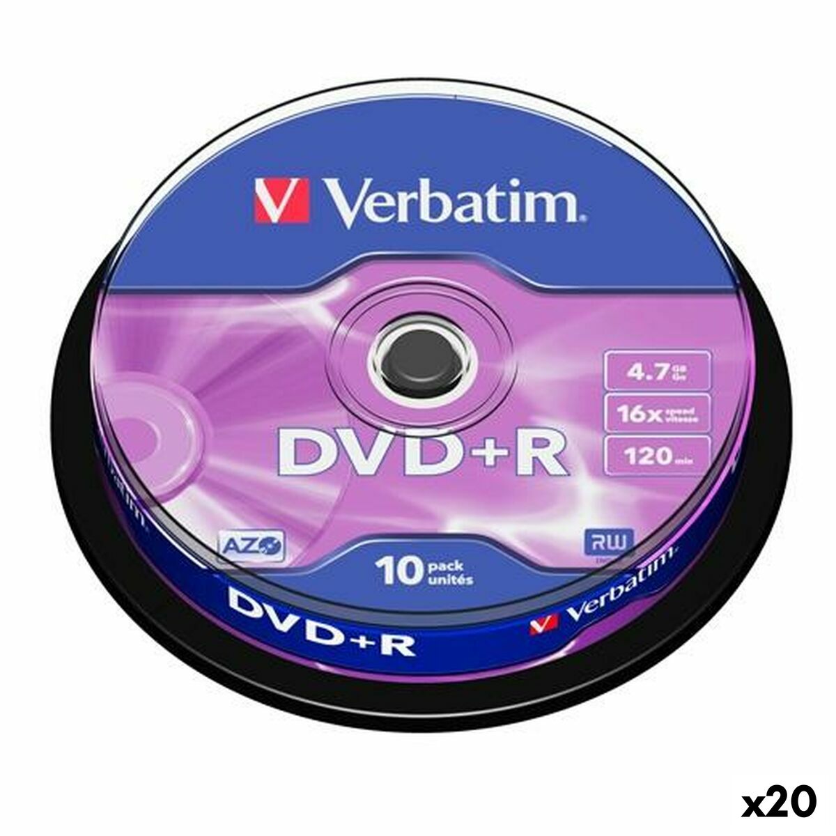 DVD+R Verbatim 4,7 GB 16x 10 Delar (20 antal)