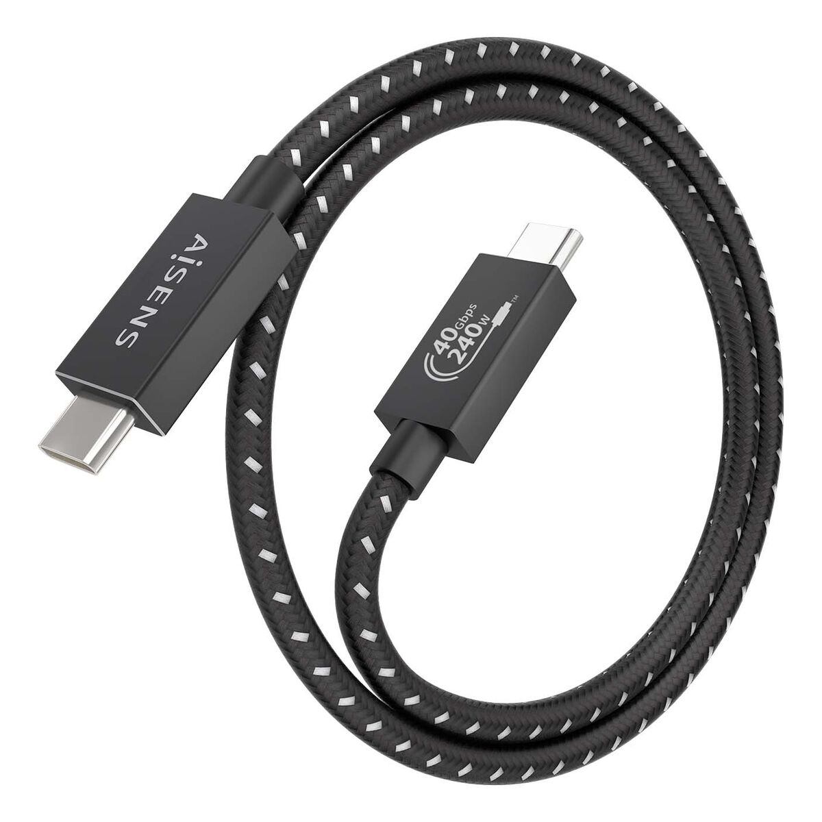 USB-C till USB-C Kabel Aisens A156-0866 Svart 50 cm - 2