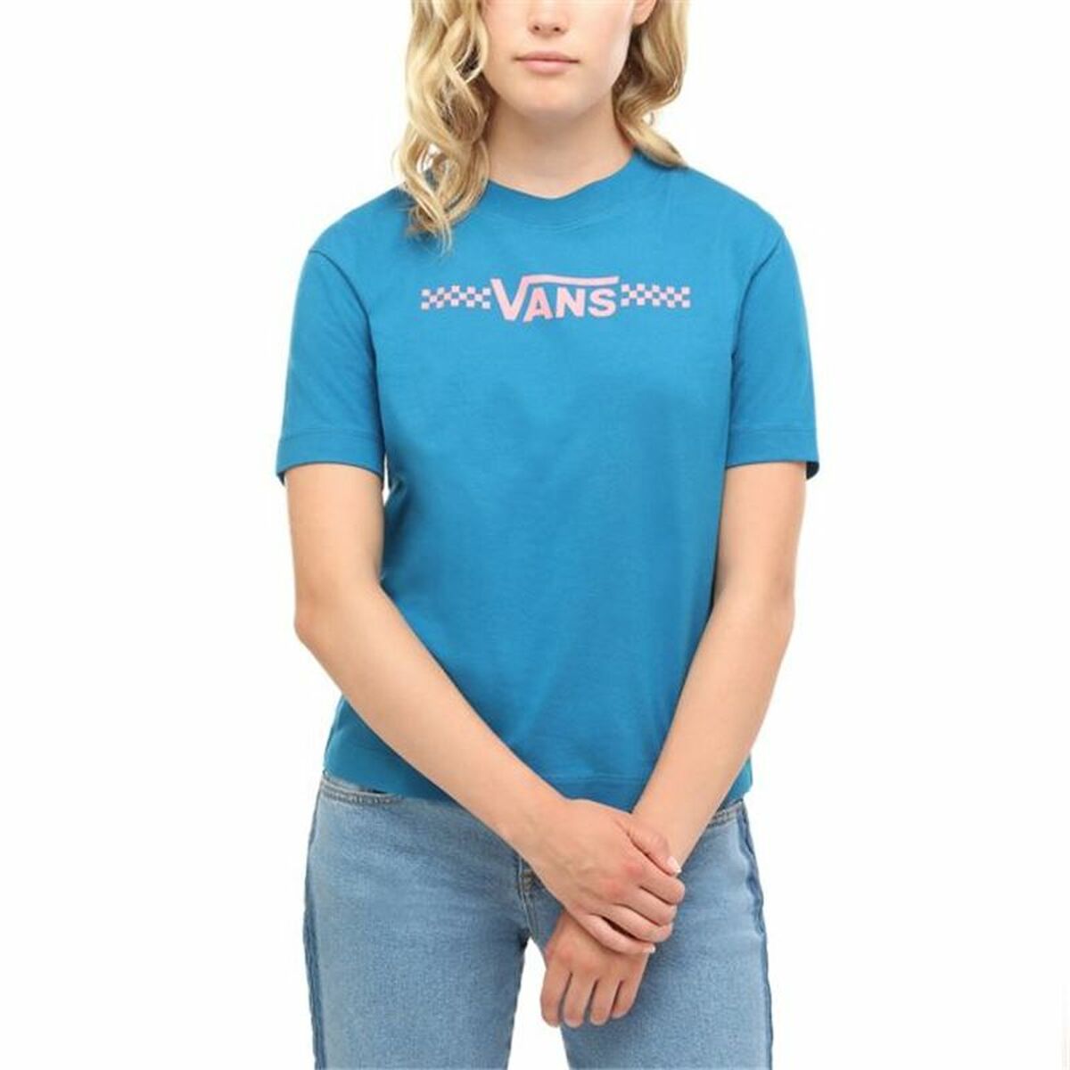 T-shirt med kortärm Dam Vans Funnier Times Blå - 4