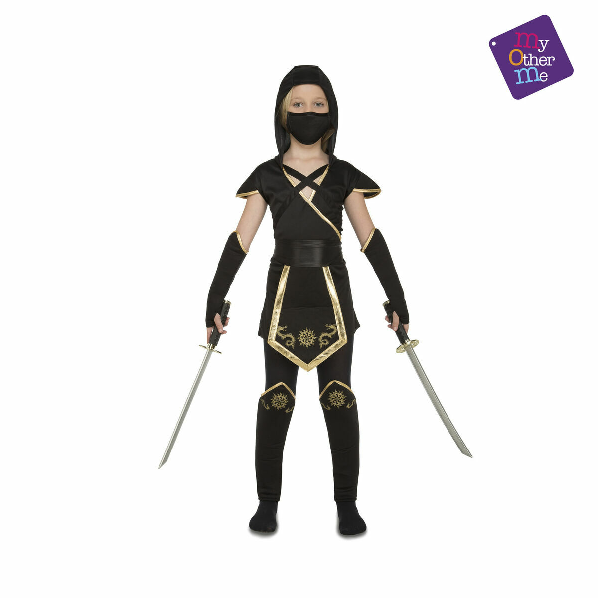 Maskeraddräkt för barn My Other Me Svart Ninja (5 Delar)