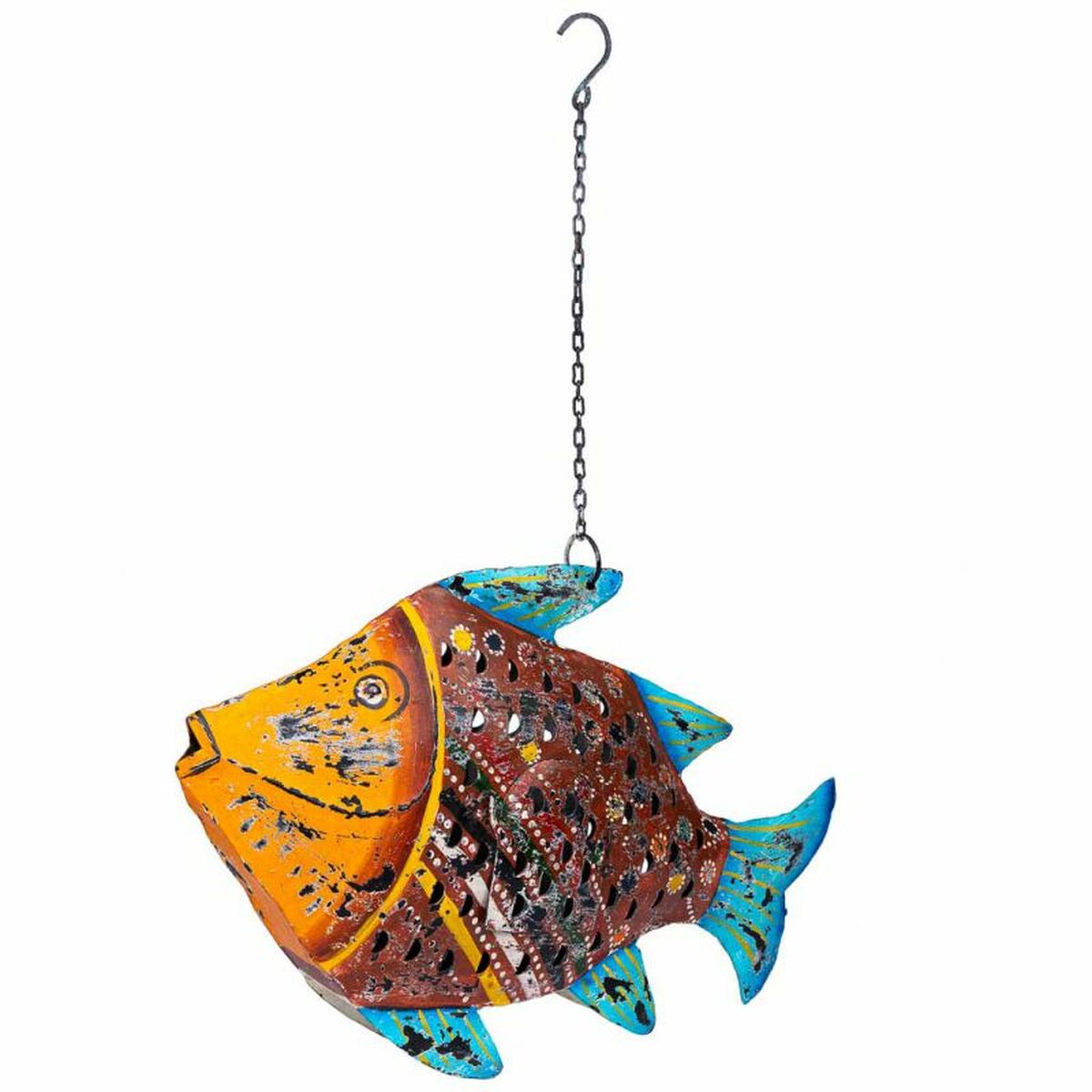 Ljusstakar Alexandra House Living Mangoträ 10 x 32 x 50 cm Fisk - 4