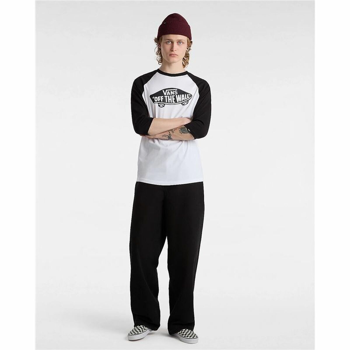 Sporttröja med ärmar Vans Style 76 Raglan Vit - 5