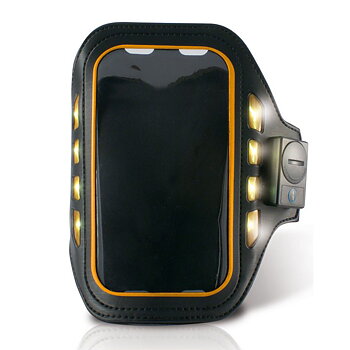 Sportarmband med LED KSIX 4" Svart Neopren