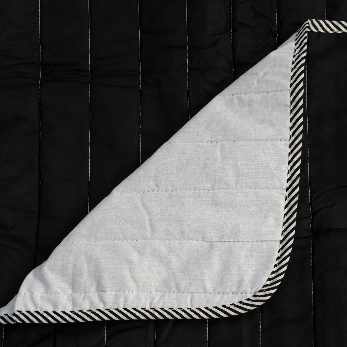 Vändbart överkast HappyFriday Basic Dash Svart 180 x 260 cm - 5