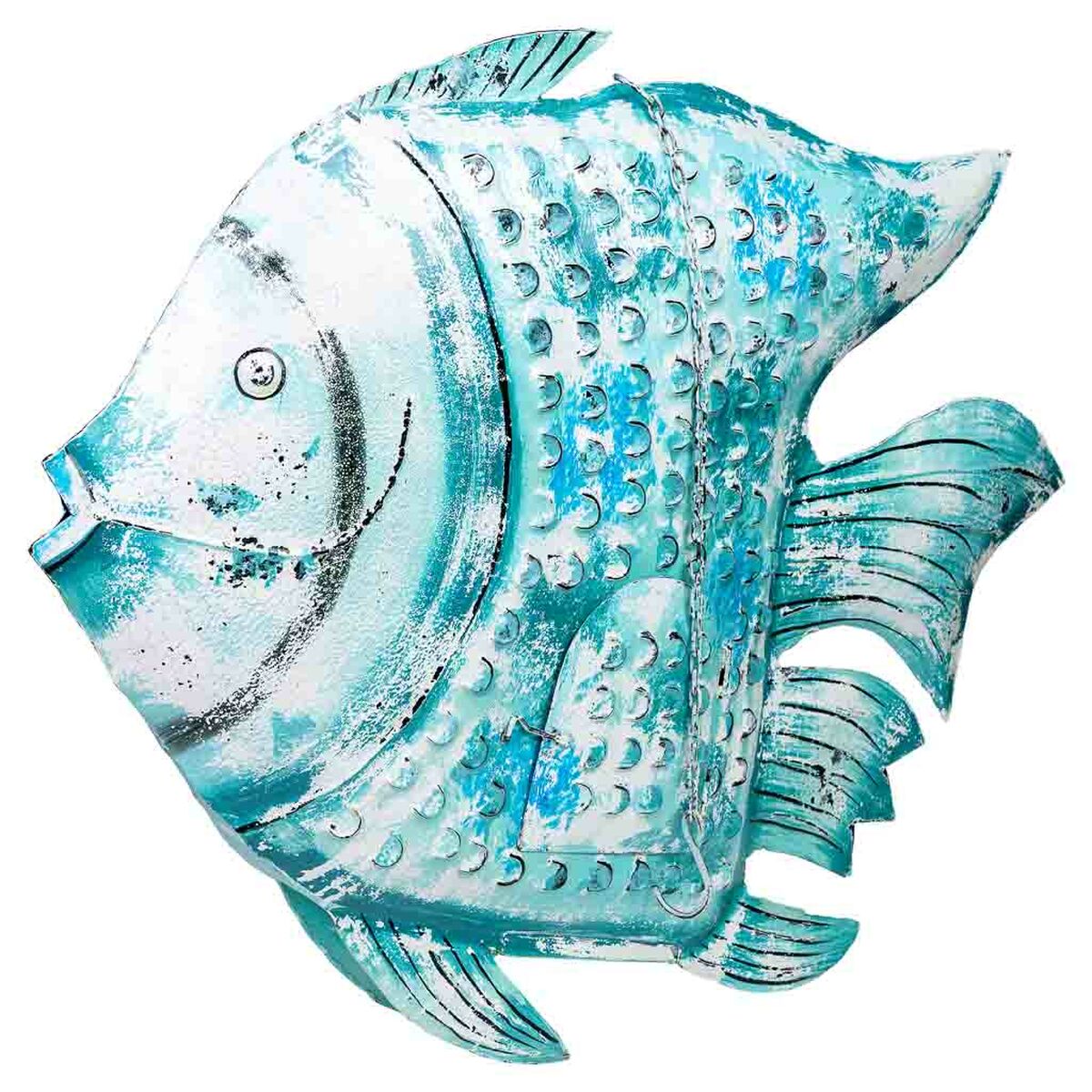 Ljusstakar Alexandra House Living Blå Mangoträ 15 x 83 x 107 cm Fisk