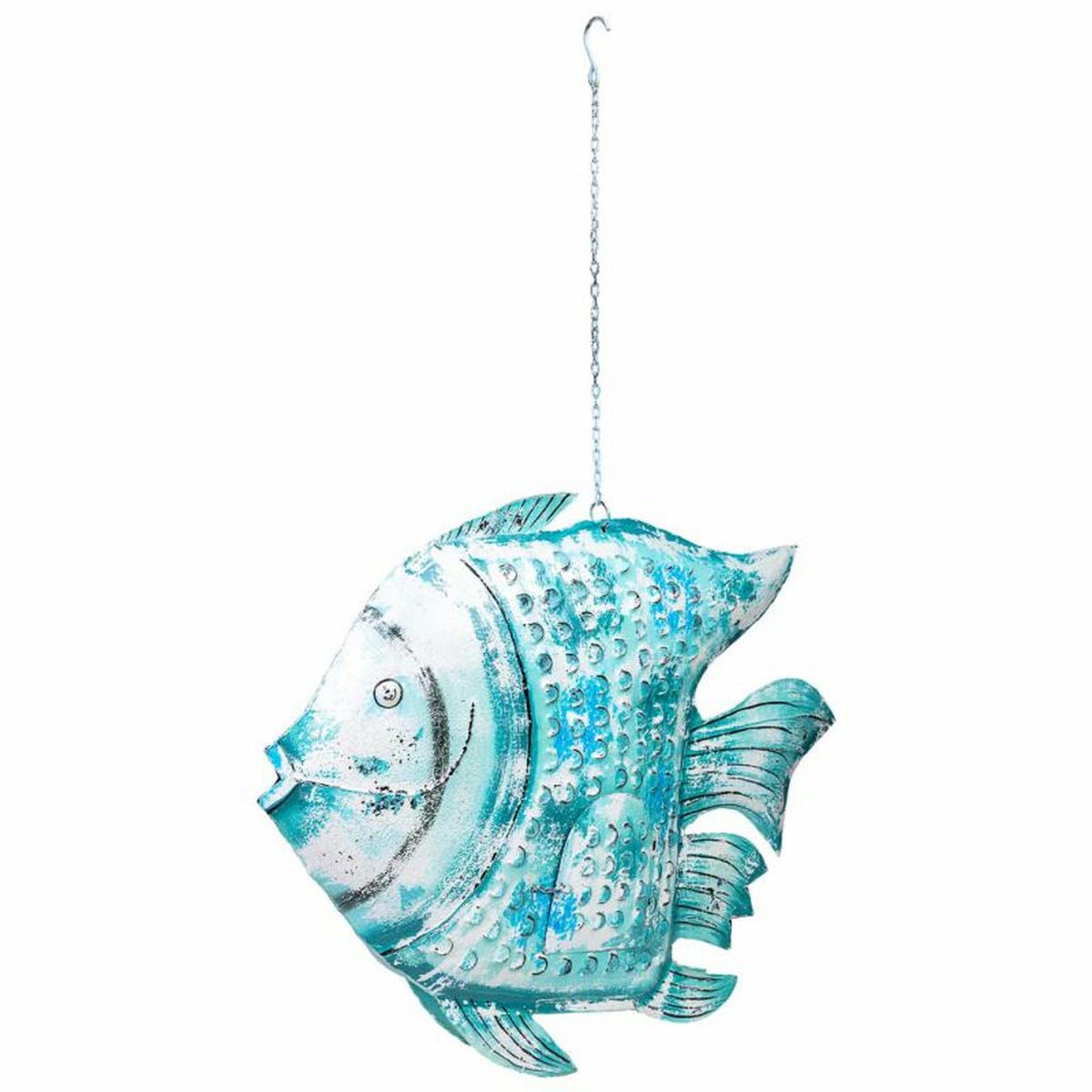Ljusstakar Alexandra House Living Blå Mangoträ 15 x 83 x 107 cm Fisk - 5