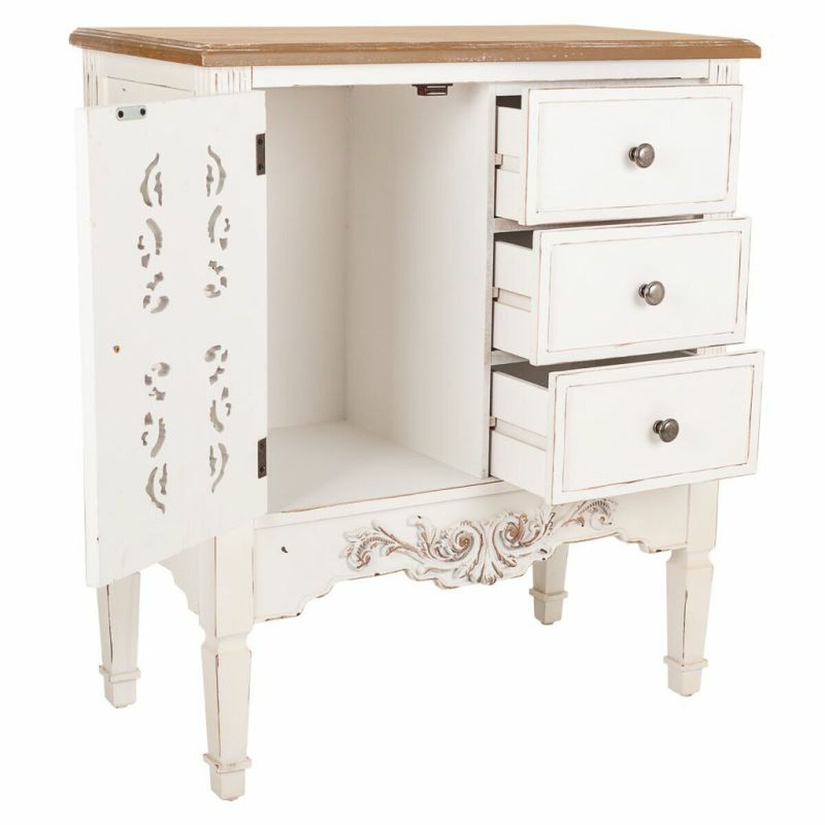 Hallmöbel med lådor Alexandra House Living Vit 36 x 80 x 70 cm - 4