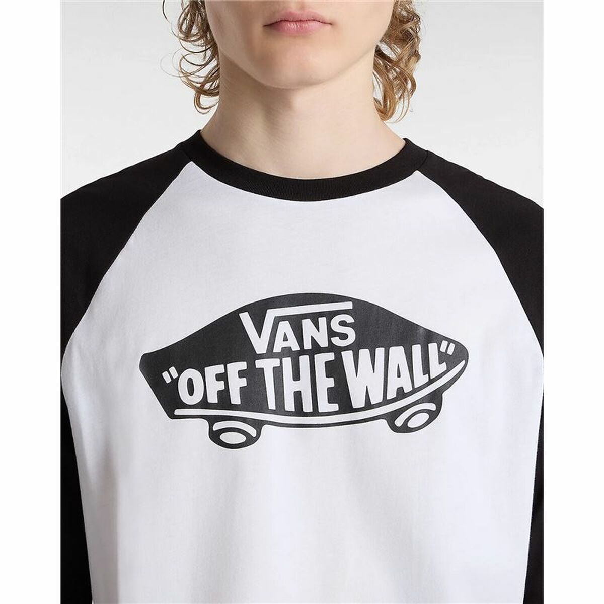Sporttröja med ärmar Vans Style 76 Raglan Vit - 6