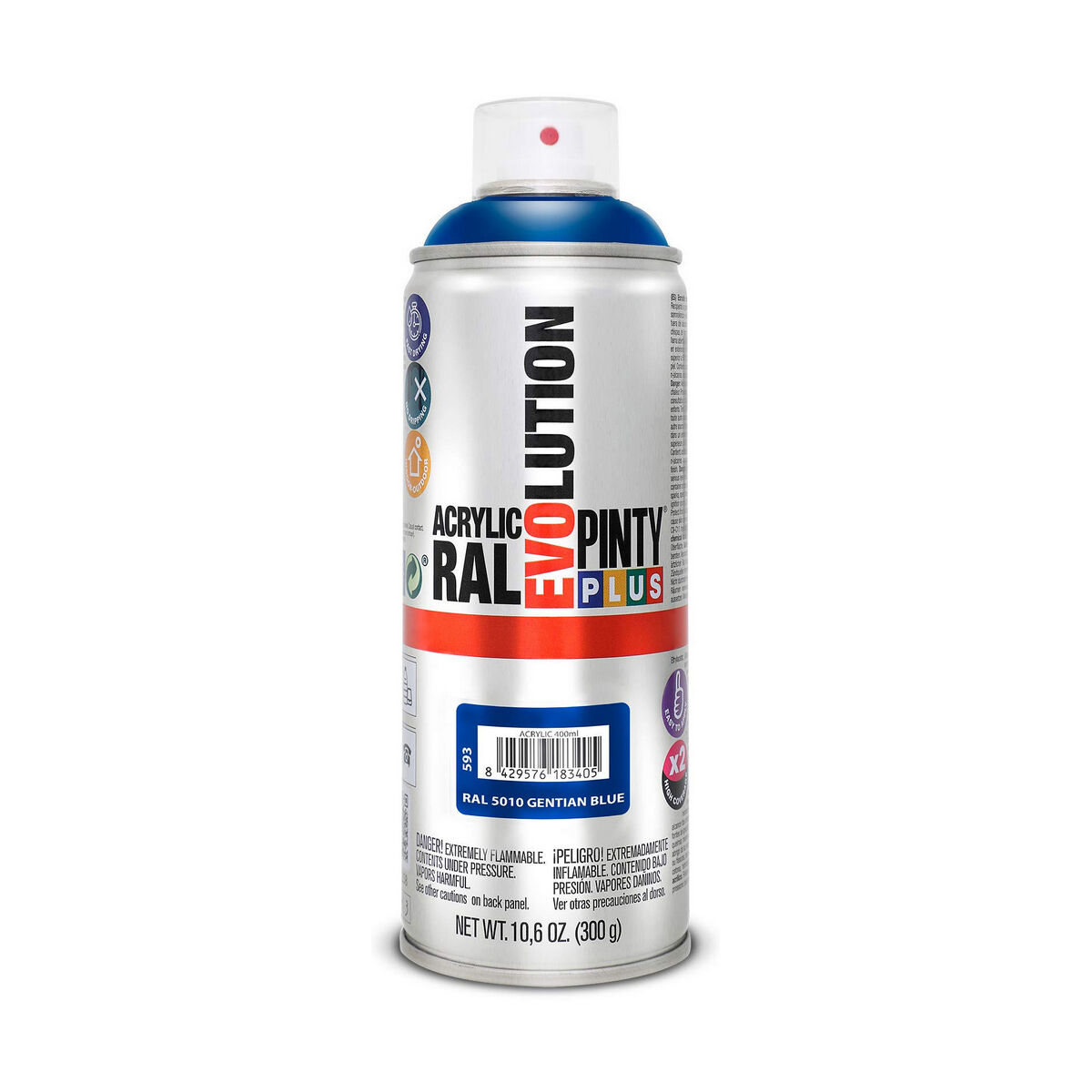 Sprejfärg Pintyplus Evolution RAL 5010 400 ml Gentian Blue