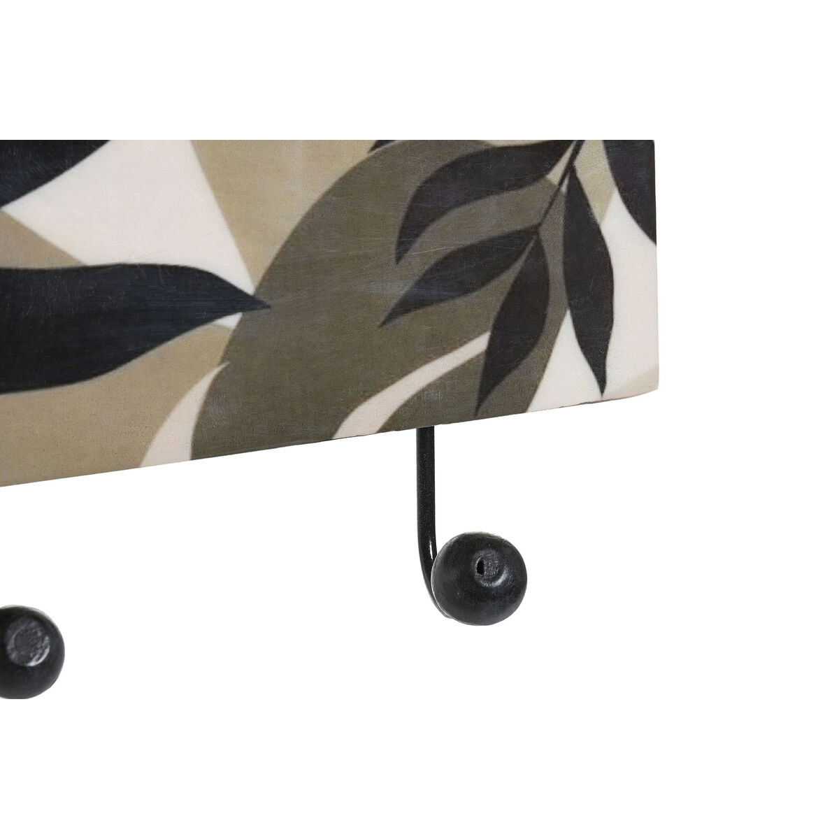 Väggmonterad rockhängare DKD Home Decor Multicolour Järn Mangoträ Tropiskt Löv av en växt Lackad 38 x 5 x 18 cm (2 antal) - 2
