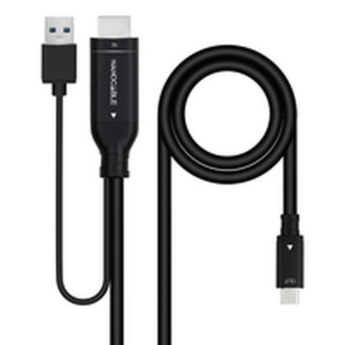USB-C till HDMI Kabel NANOCABLE Svart 1,8 m - 2