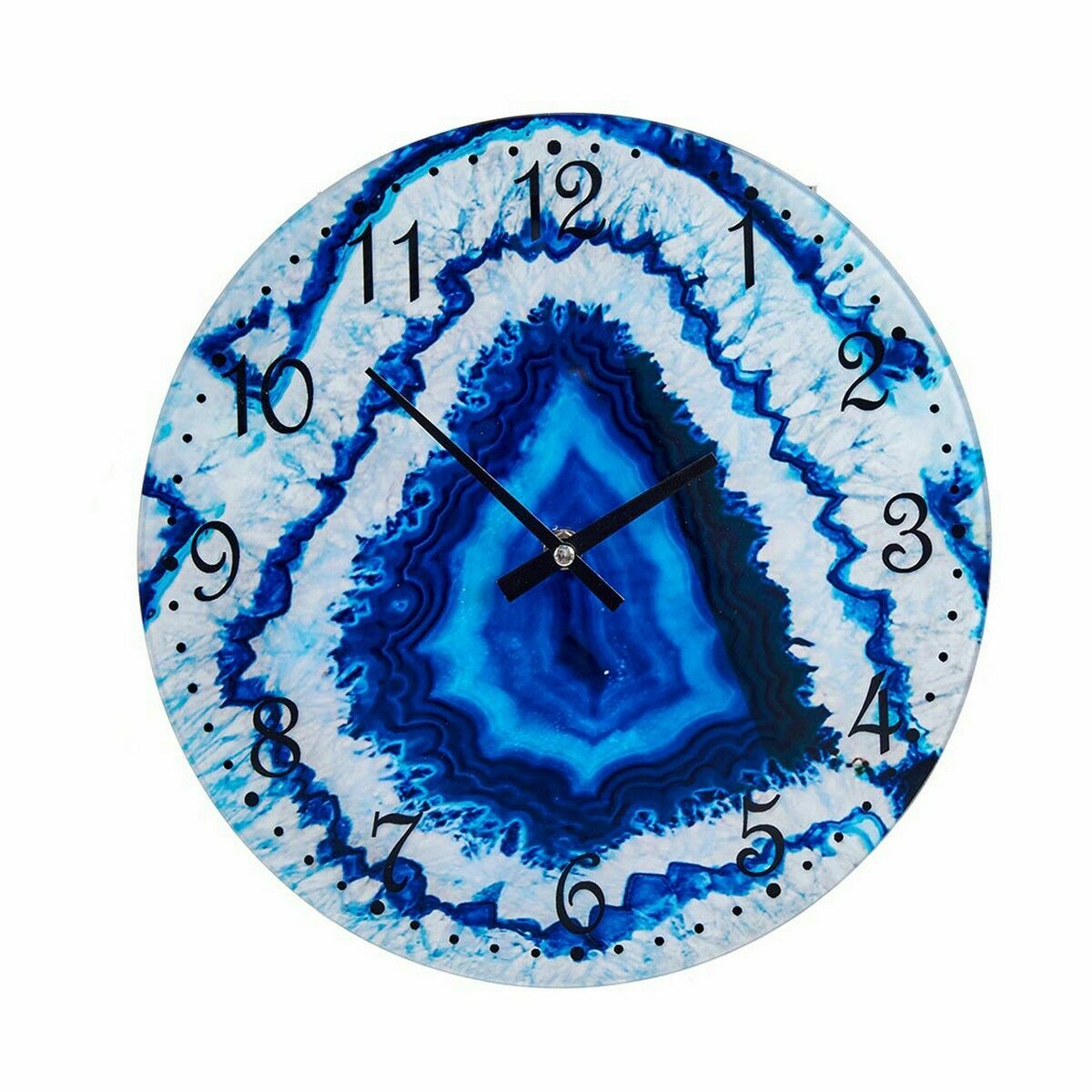 Väggklocka Gift Decor Blå Glas Marmor 30 x 4 x 30 cm (4 antal) - 2