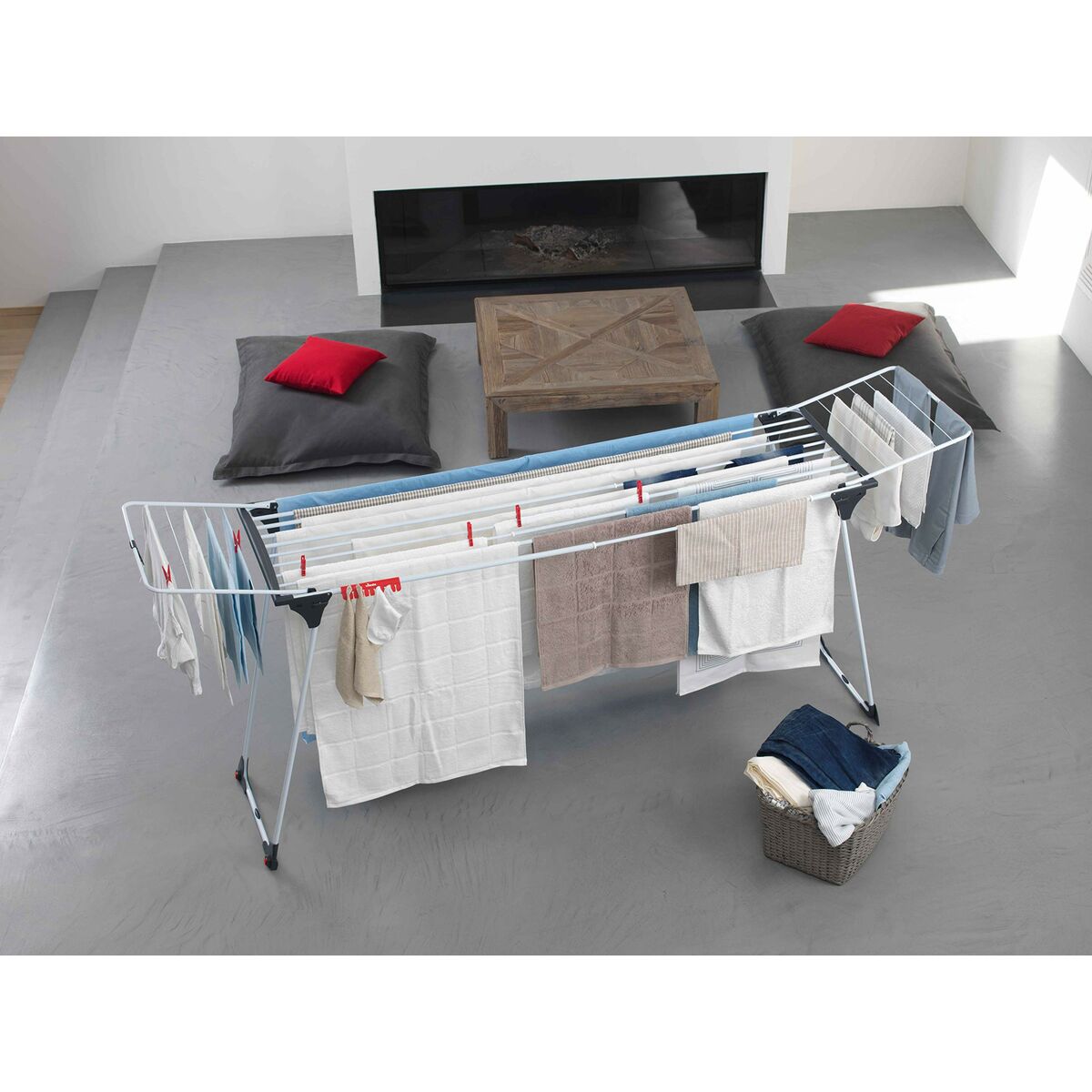 Torklina Vileda Infinity Vit Aluminium 257 x 57 x 100 cm Utdragbar - 2