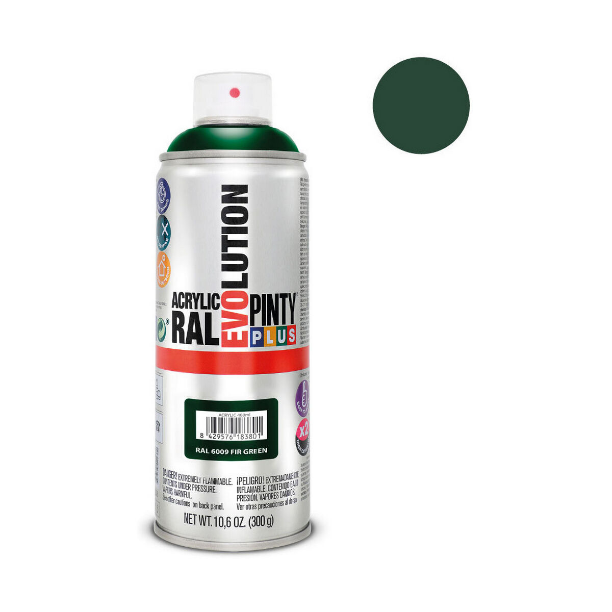 Sprejfärg Pintyplus Evolution RAL 6009 400 ml Fir Green - 2