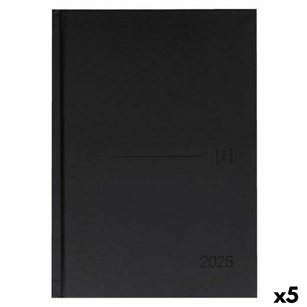 Dagbok Oxford CLASSIC Svart A5 15 x 21 cm 2025 (5 antal)