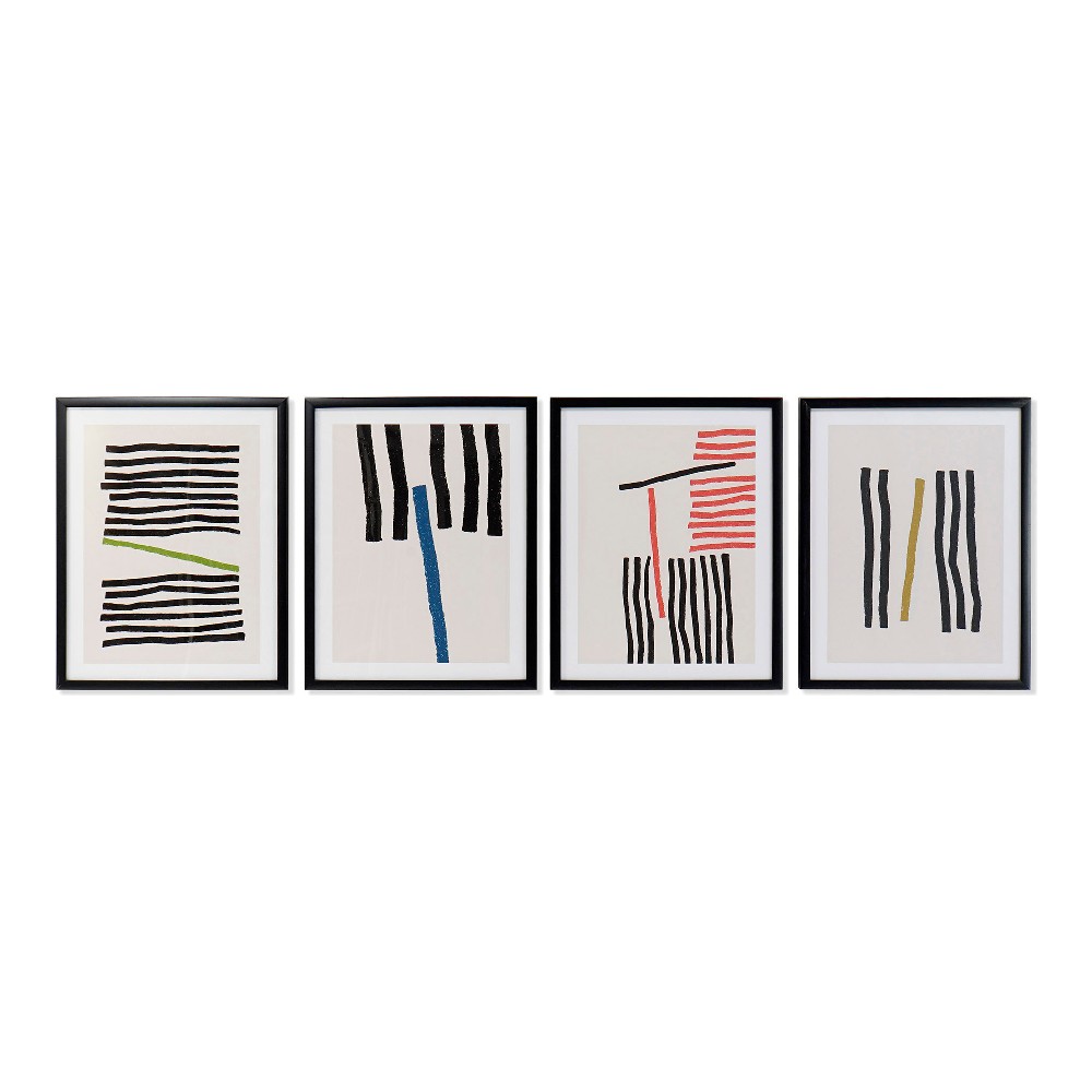 Tavla DKD Home Decor Lines Abstrakt Modern 35 x 3 x 45 cm (4 antal)