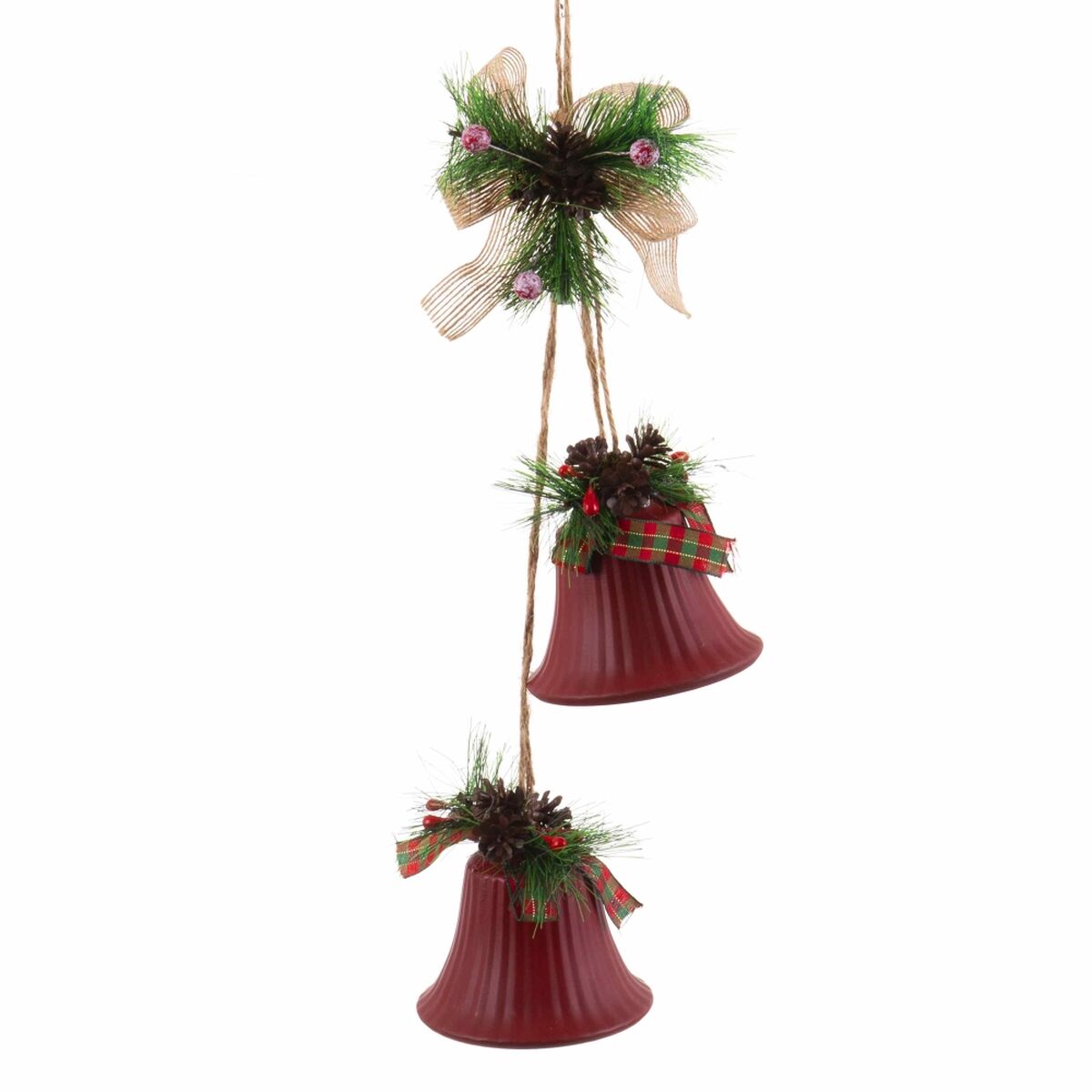 Julgranskula Röd Multicolour Metall Plast Fibrer Köksfläktar 14 x 9 x 47 cm