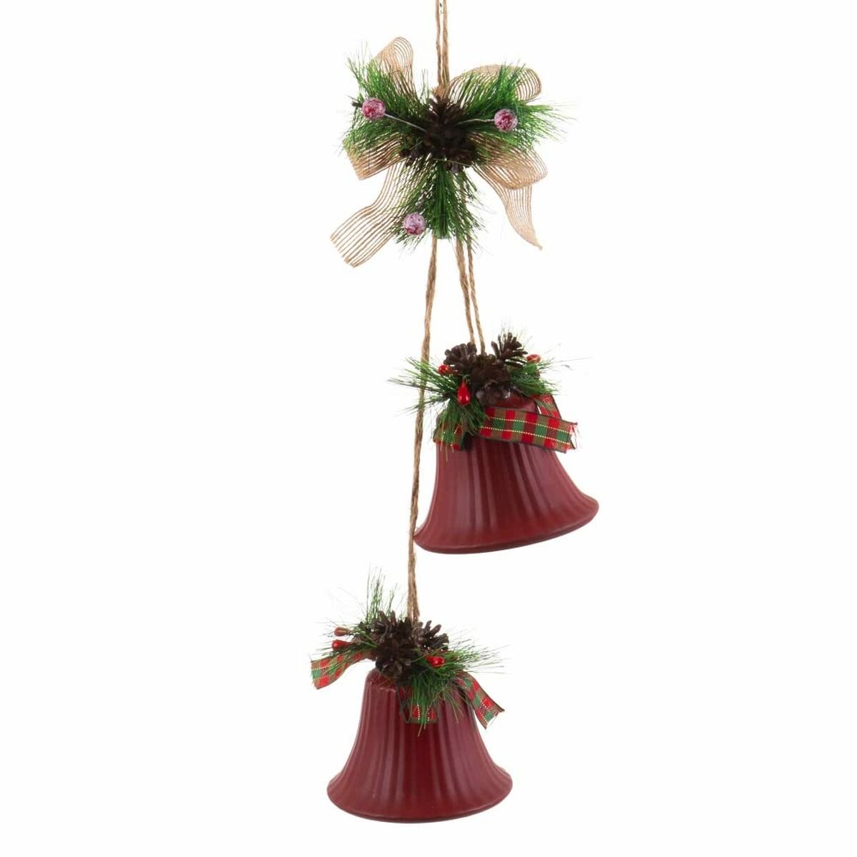 Julgranskula Röd Multicolour Metall Plast Fibrer Köksfläktar 14 x 9 x 47 cm - 2