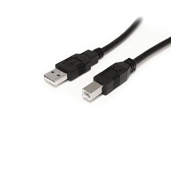 USB A till USB B Kabel Startech USB2HAB30AC          Svart