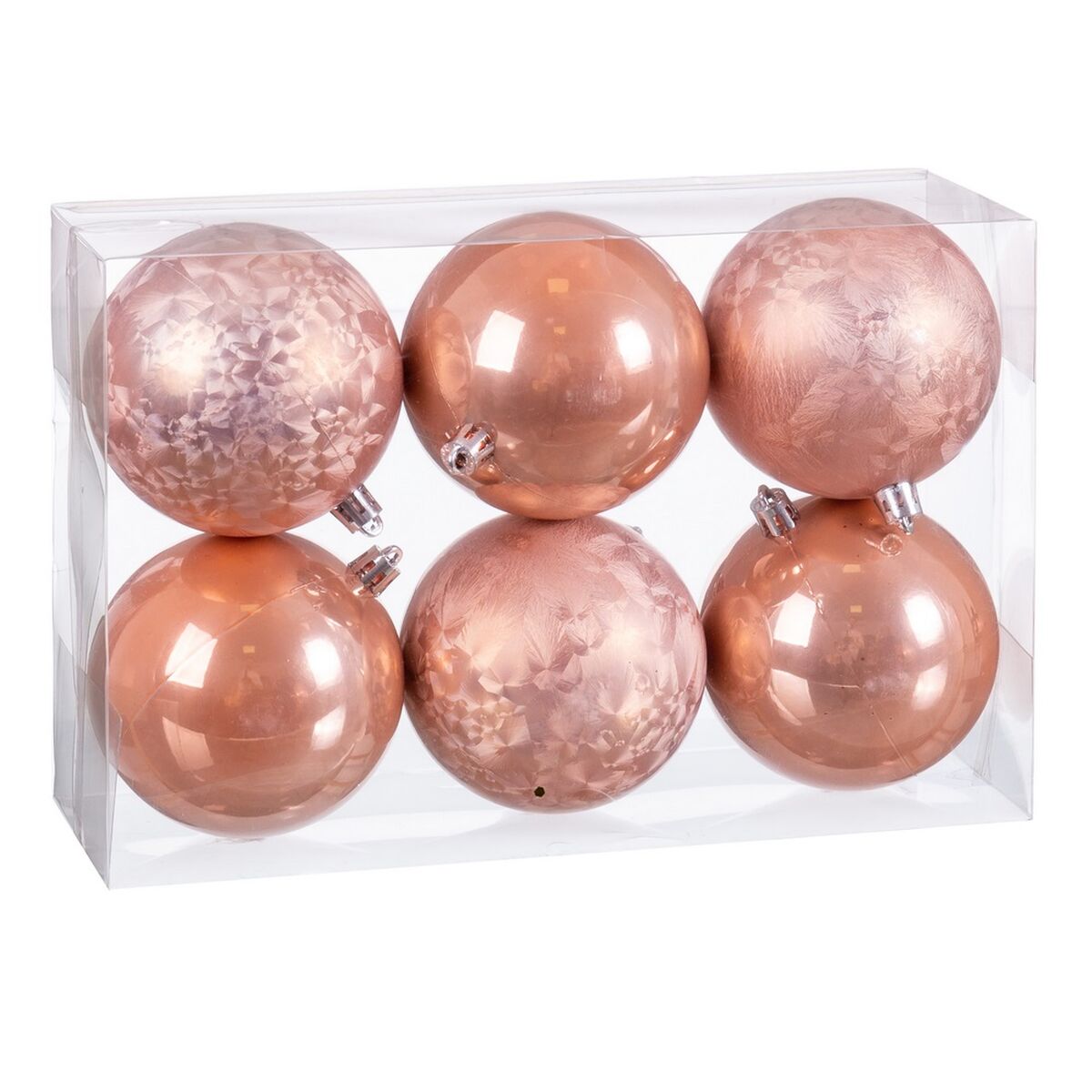 Julgranskulor Beige Plast 8 x 8 x 8 cm (6 antal)