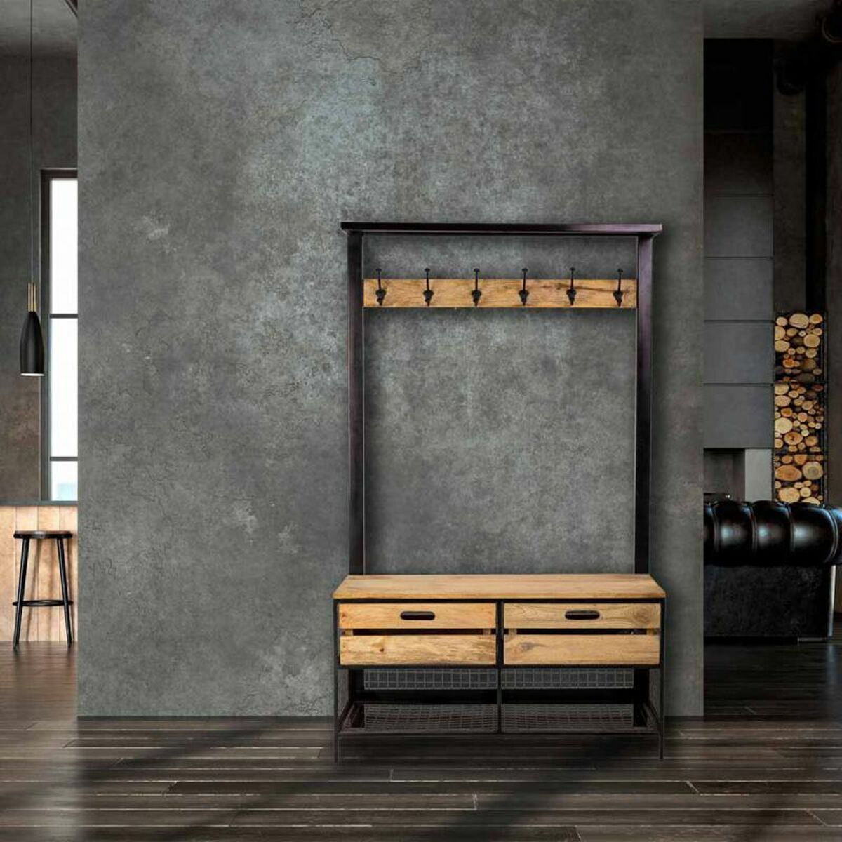 Mottagare Alexandra House Living Naturell 40 x 166 x 100 cm - 3