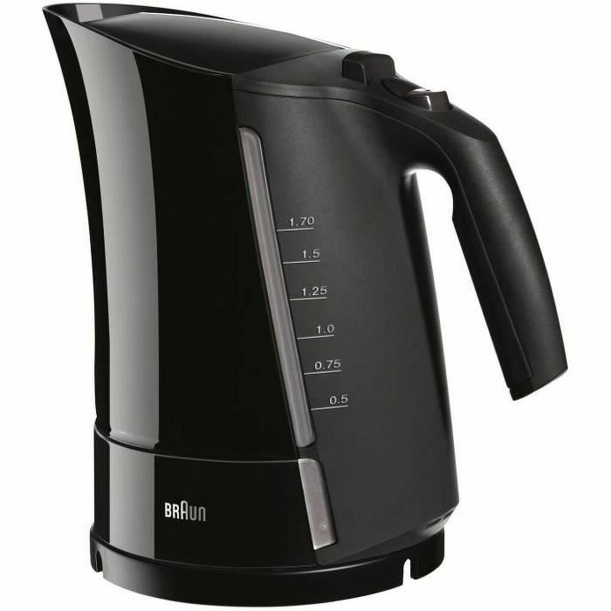 Vattenkokare med LED -ljus Braun WK300 Svart Plast 2200 W 1,7 L 2200 W - 5