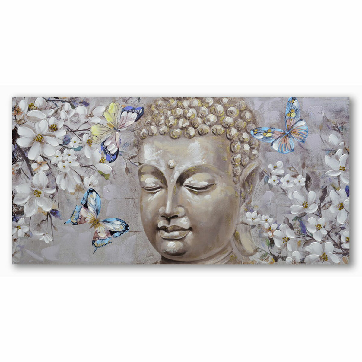 Tavla DKD Home Decor 120 x 3 x 60 cm Virágok Orientalisk (2 antal) - 2