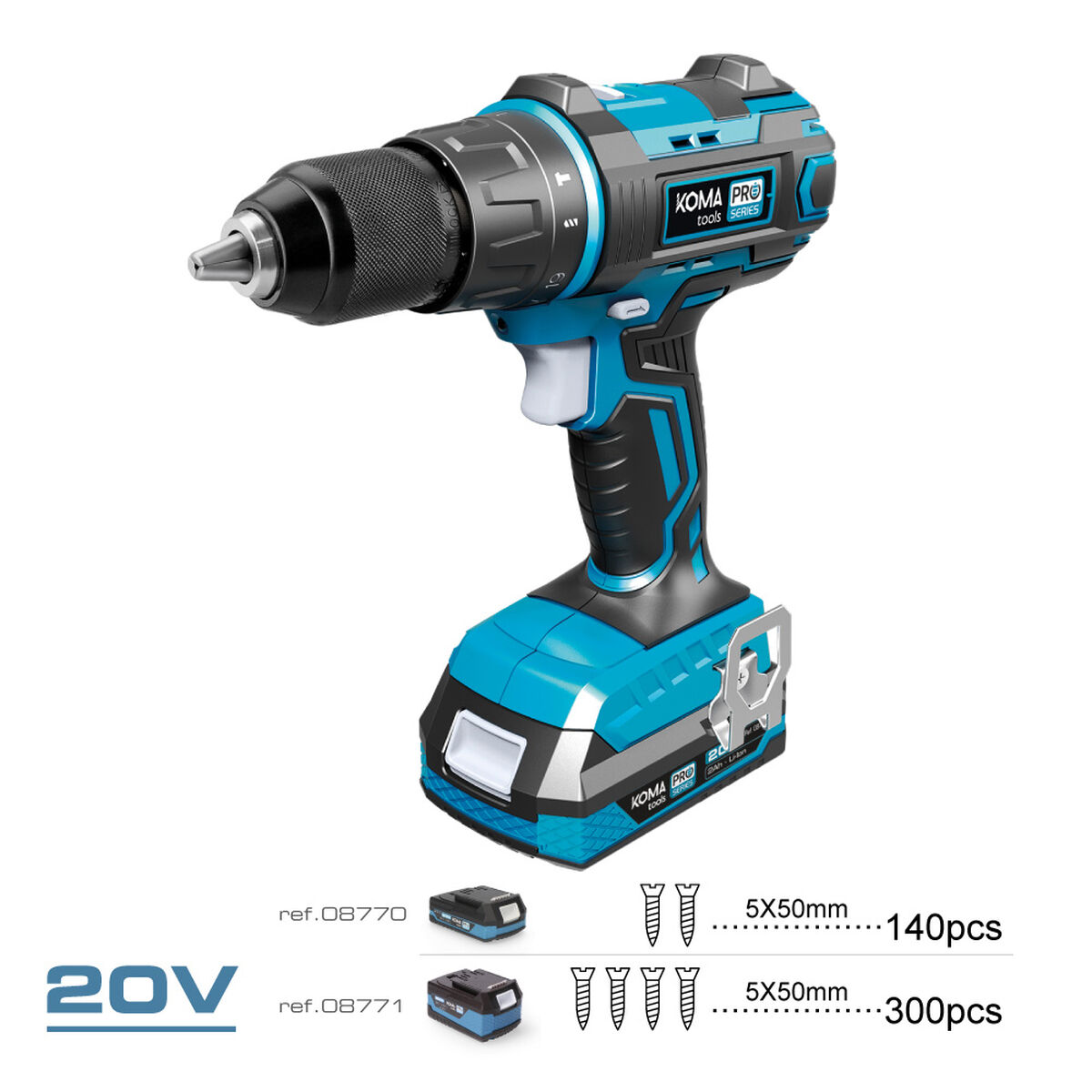 Borr/skruvdragare Koma Tools 20 V - 12