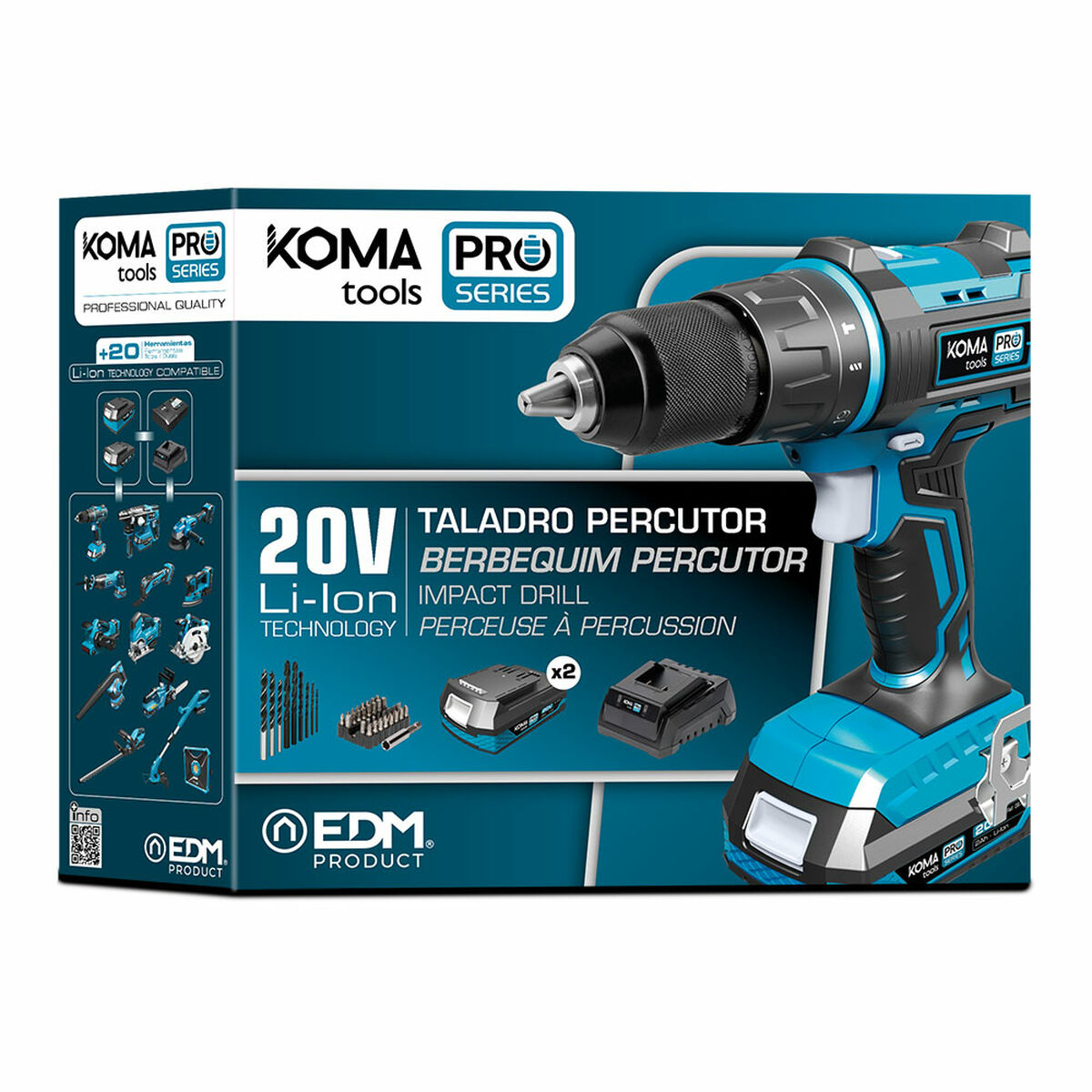 Borr/skruvdragare Koma Tools 20 V - 15