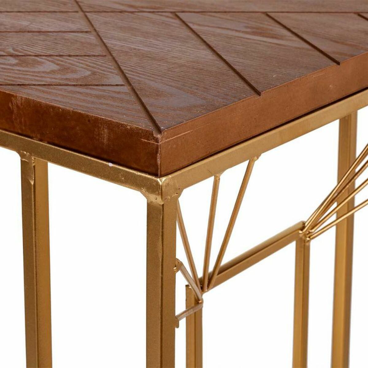 Hörnbord Alexandra House Living Guld Naturell 35 x 55 x 45 cm - 7
