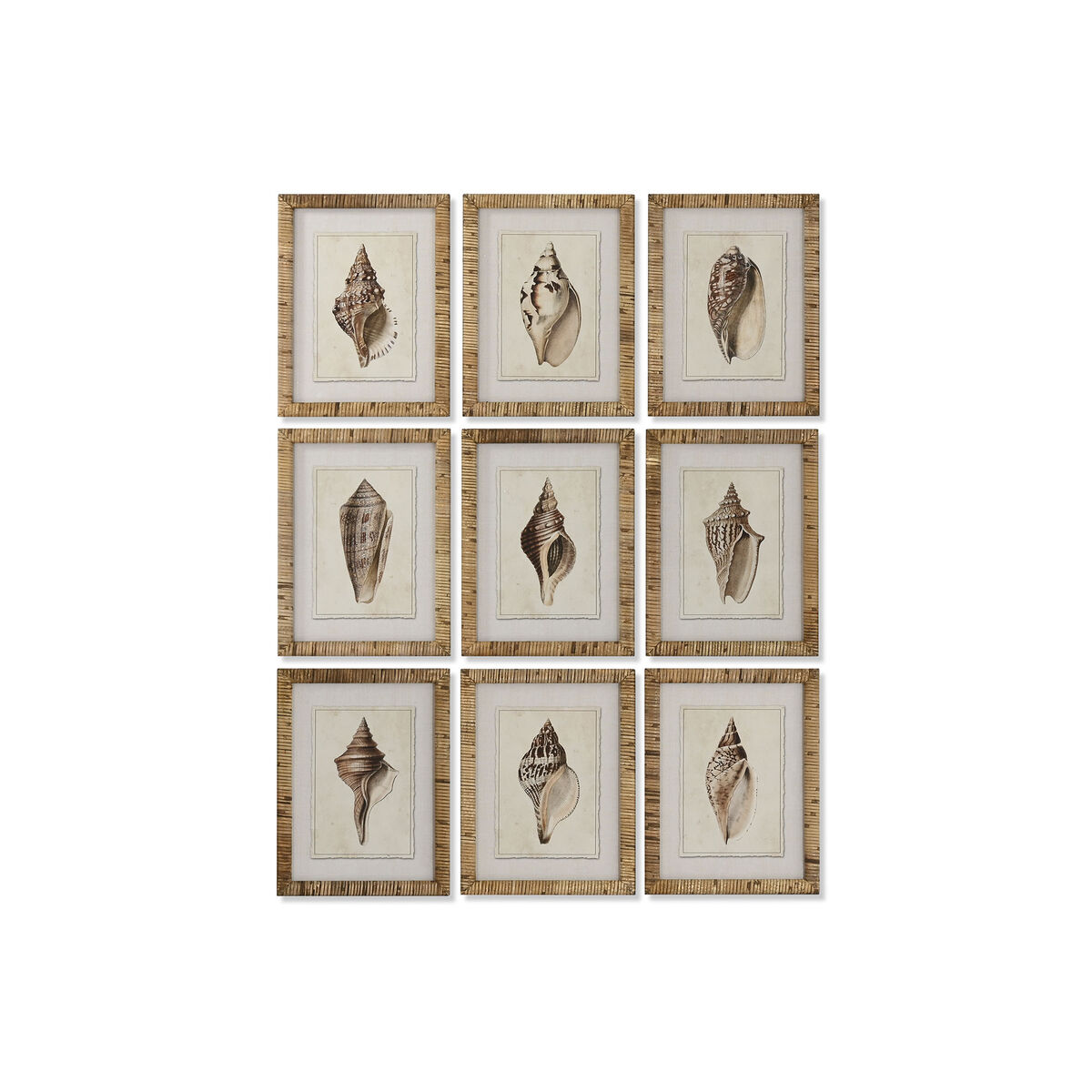 Tavla Home ESPRIT Glas Gran 30 x 2,5 x 40 cm (9 antal)