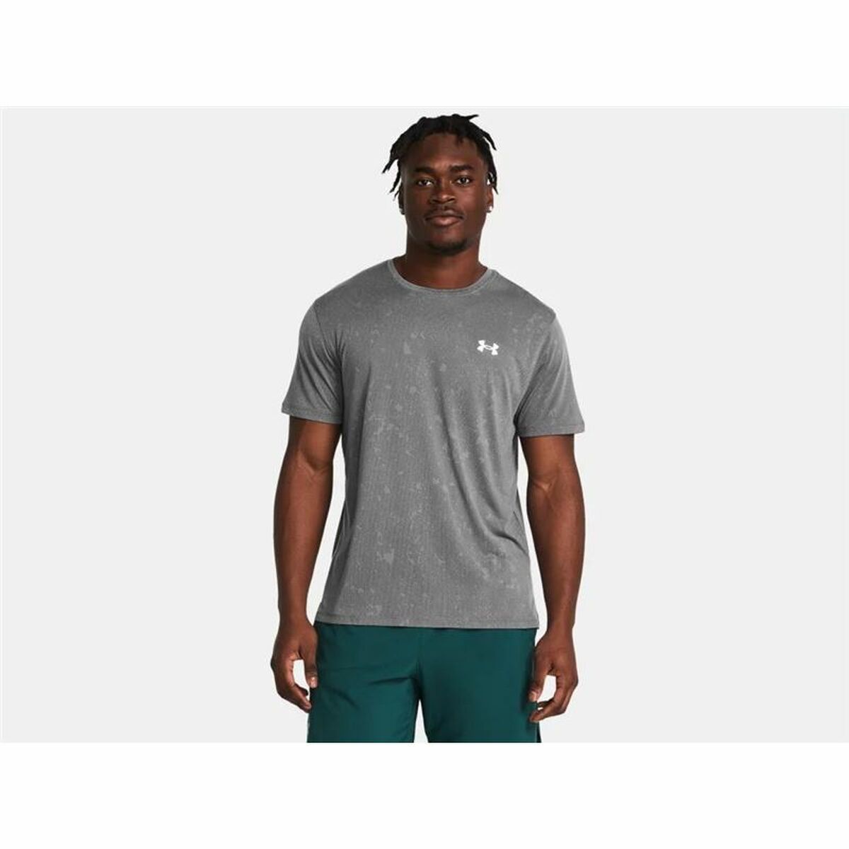 T-shirt med kortärm Herr Under Armour Launch Splatter Grå - 3