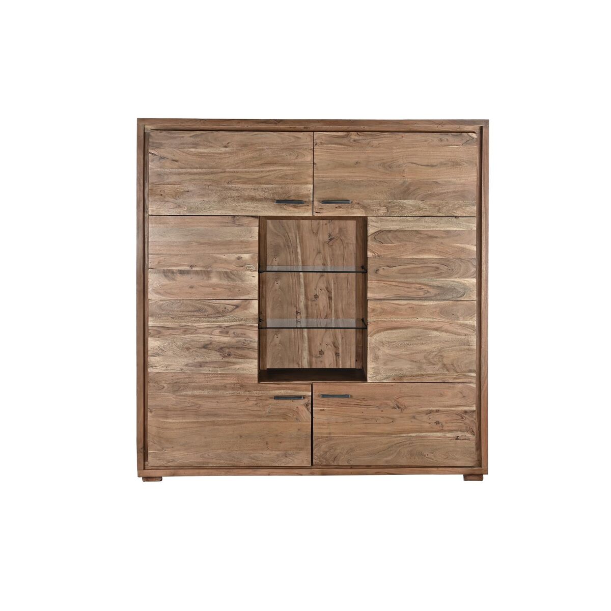 Skåp DKD Home Decor   145 x 40 x 153 cm Glas Brun Akaciaträ - 3