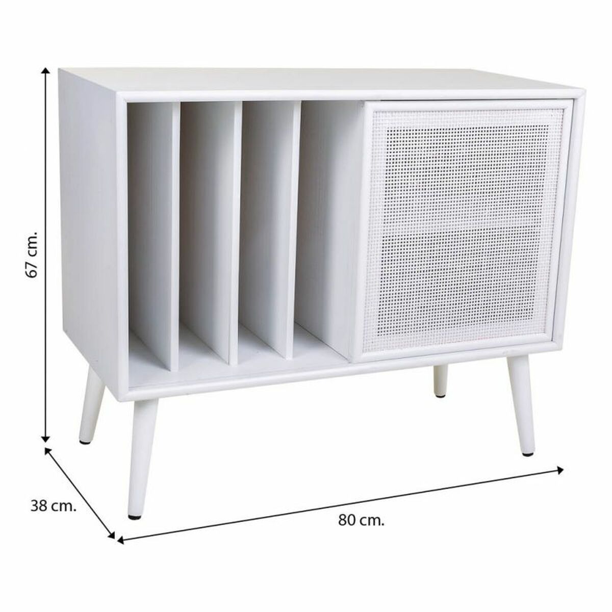Avlastningsmöbler Alexandra House Living Vit Trä MDF 38 x 67 x 80 cm - 7