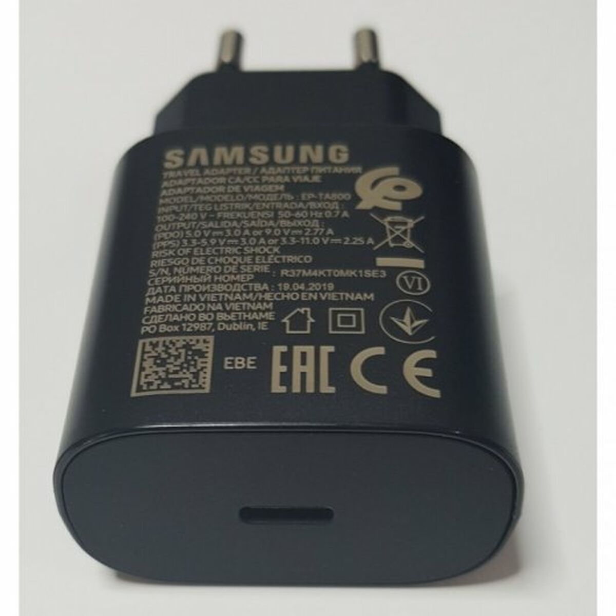Väggladdare Samsung EP-TA800 Svart - 7