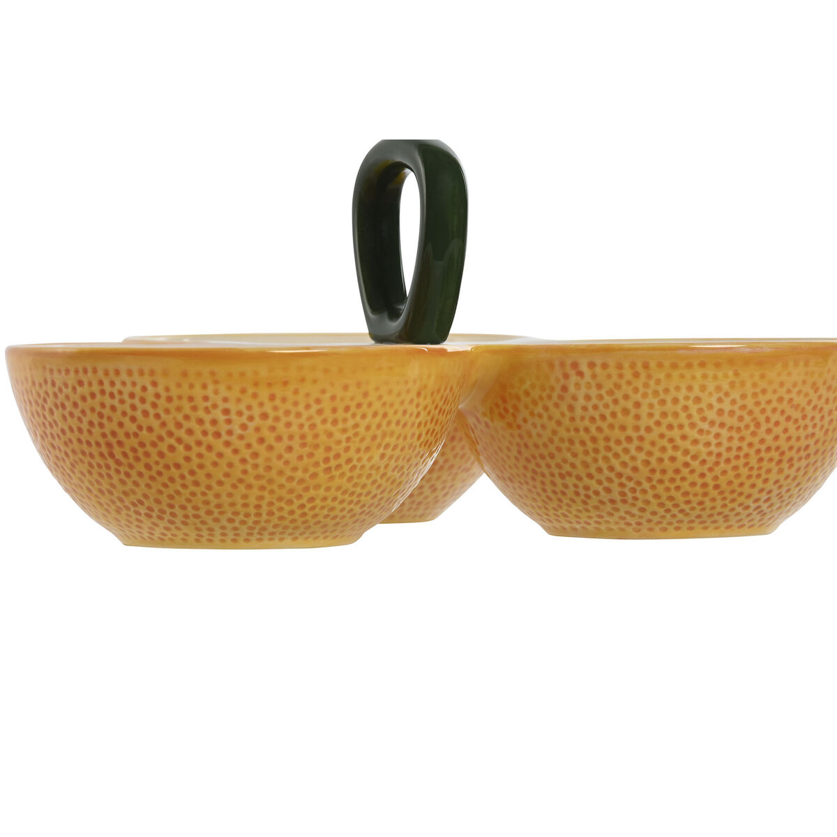 Snacksskål Home ESPRIT Gul Grön Stengods Citron 23 x 23 x 11 cm - 3