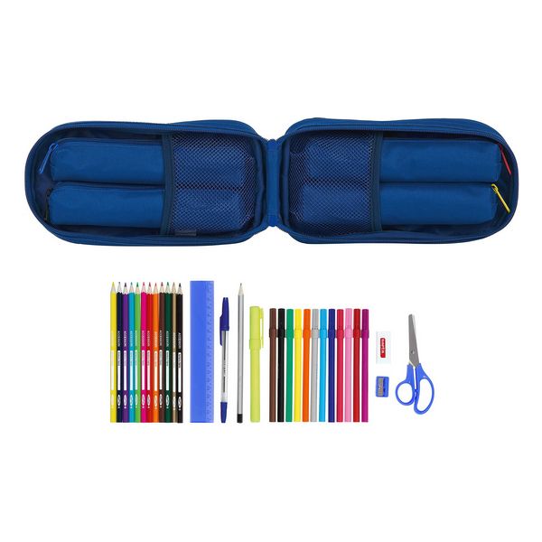 Pennfodral Ryggsäck BlackFit8 M747 Mörkblå 12 x 23 x 5 cm (33 Delar) - 2